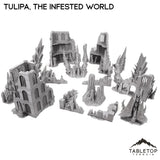 Tabletop Terrain Terrain 28/32mm / Full Set Tulipa, The Infested World