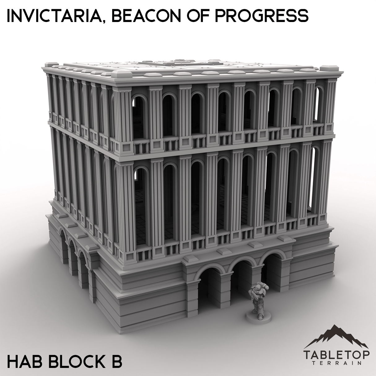 Tabletop Terrain Terrain 28/32mm / Hab Block B Invictaria, Beacon of Progress