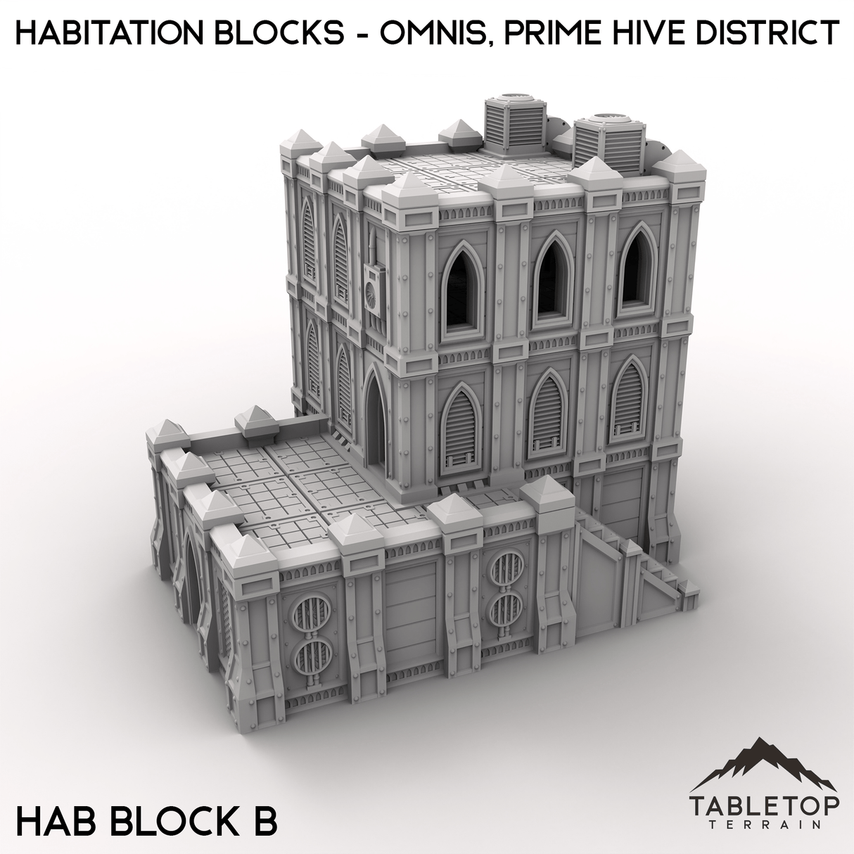 Tabletop Terrain Terrain 28/32mm / Hab Block B Omnis, Prime Hive District