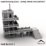 Tabletop Terrain Terrain 28/32mm / Hab Block C Habitation Blocks - Omnis, Prime Hive District