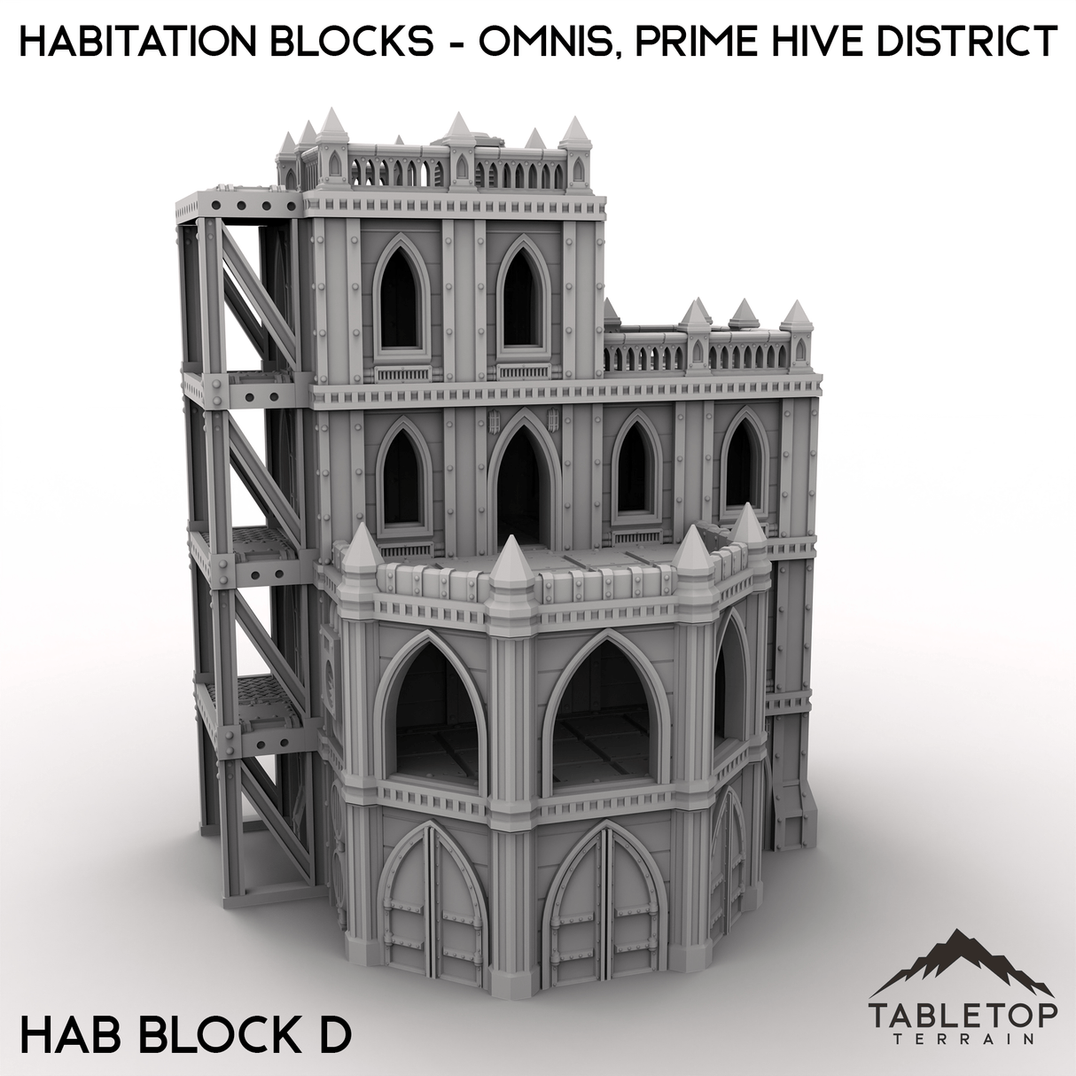 Tabletop Terrain Terrain 28/32mm / Hab Block D Omnis, Prime Hive District