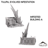 Tabletop Terrain Terrain 28/32mm / Infested Building A Tulipa, Evolved Infestation