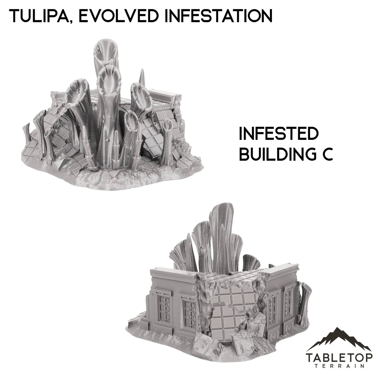 Tabletop Terrain Terrain 28/32mm / Infested Building C Tulipa, Evolved Infestation