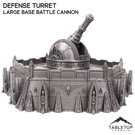 Tabletop Terrain Terrain 28/32mm / Large Base with Battle Cannon Defense Turret