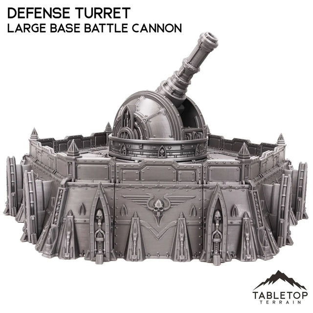 Tabletop Terrain Terrain 28/32mm / Large Base with Battle Cannon Defense Turret