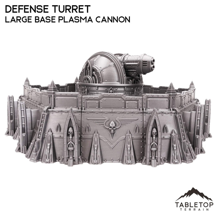 Tabletop Terrain Terrain 28/32mm / Large Base with Plasma Cannon Defense Turret