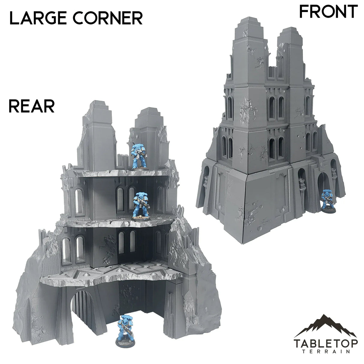 Tabletop Terrain Terrain 28/32mm / Large Corner Krotone in Flames