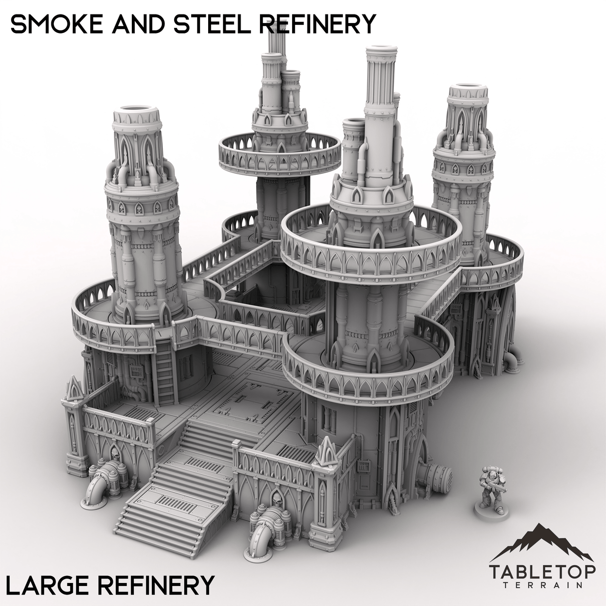 Tabletop Terrain Terrain 28/32mm / Large Refinery Smoke and Steel Refinery