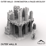 Tabletop Terrain Terrain 28/32mm / Outer Wall B Outer Walls - Divine Bastion, a Failed Arcology