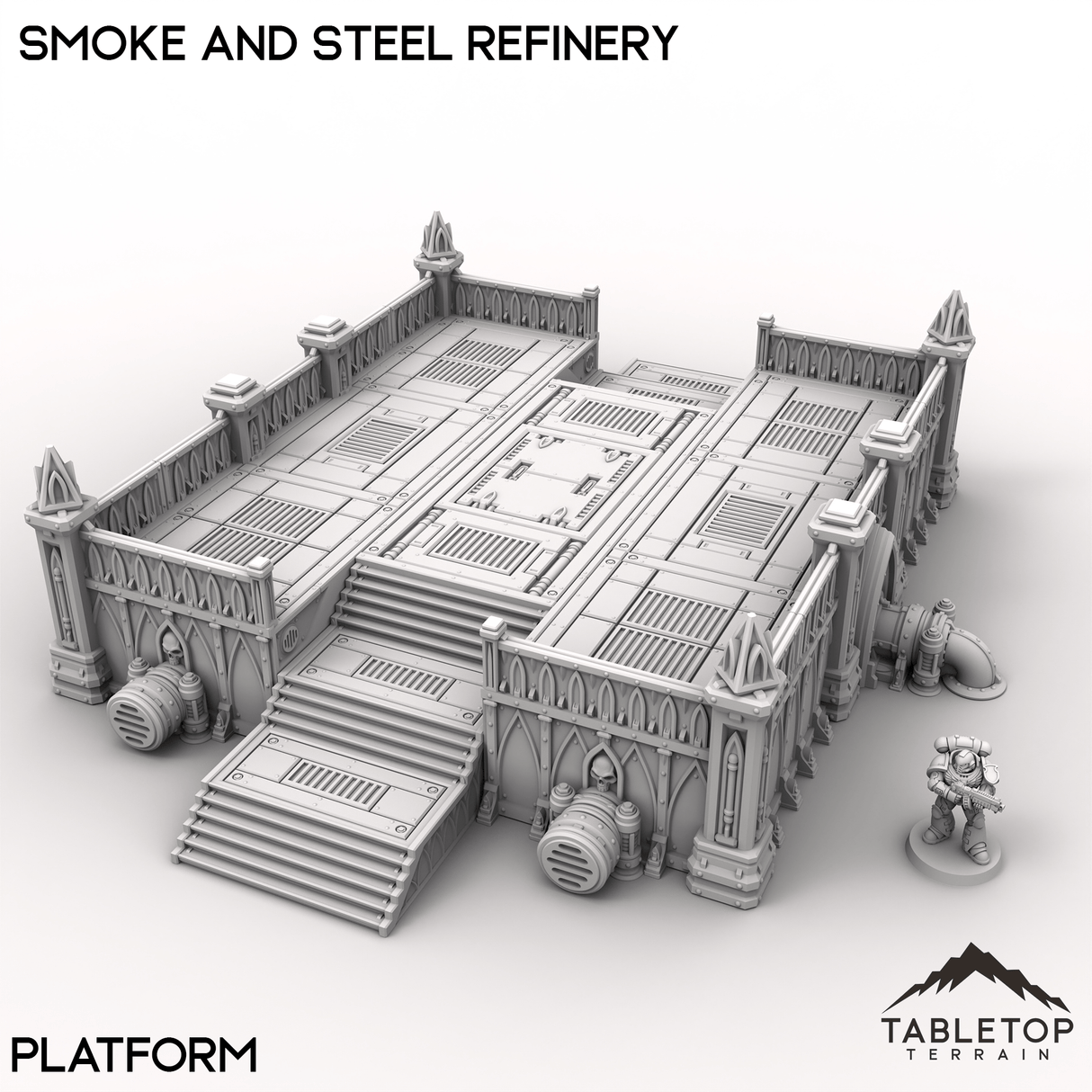 Tabletop Terrain Terrain 28/32mm / Platform Smoke and Steel Refinery