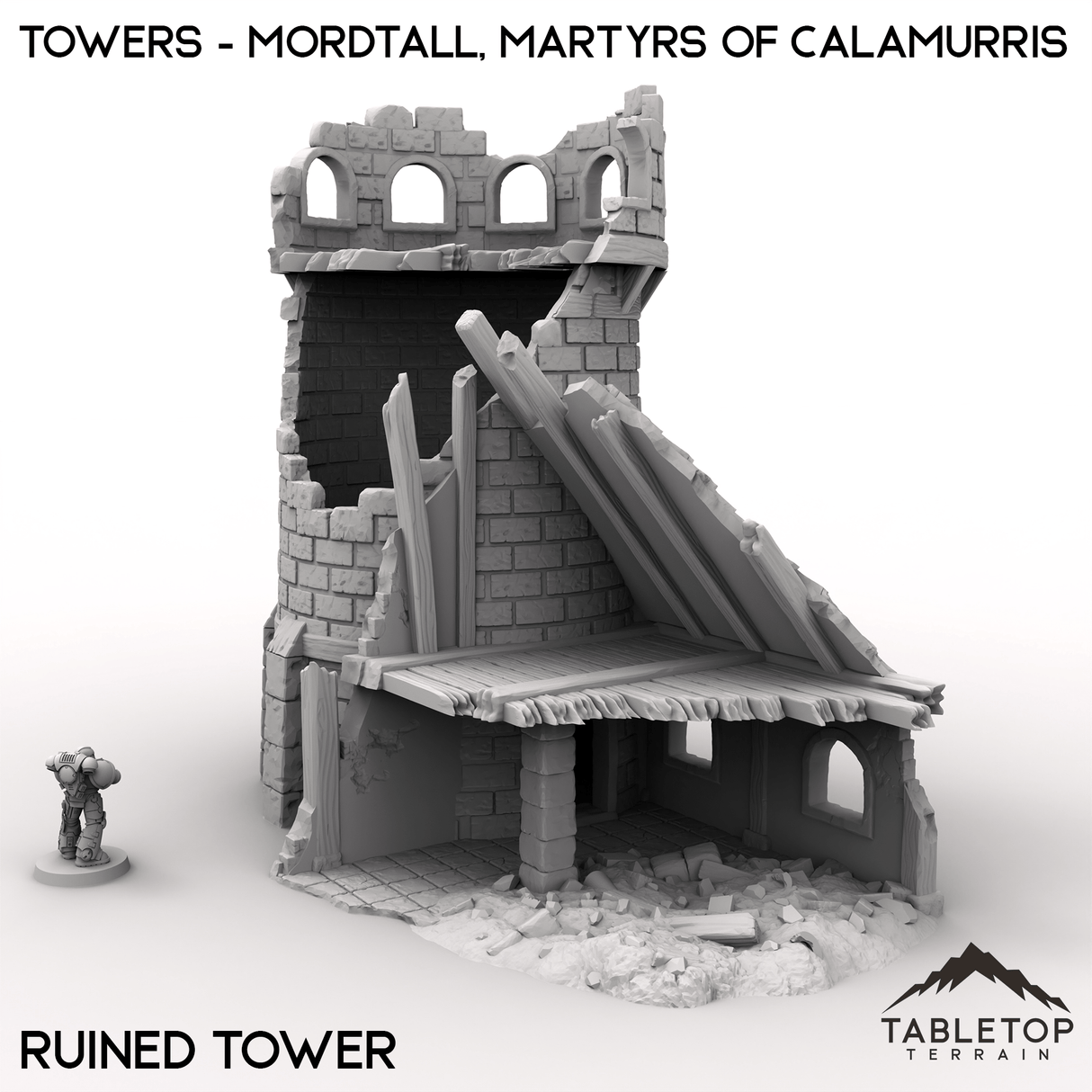 Tabletop Terrain Terrain 28/32mm / Ruined Tower Towers - Mordtall, Martyrs of Calamurris