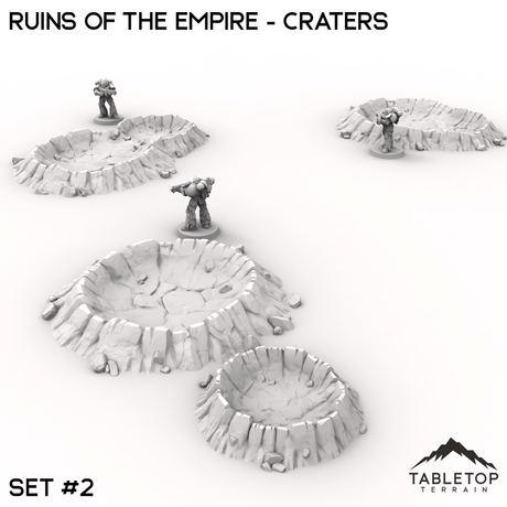 Tabletop Terrain Terrain 28/32mm / Set #2 Ruins of the Empire - Craters