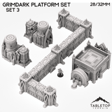 Tabletop Terrain Terrain 28/32mm / Set 3 Grimdark Platform Set - Smoke and Steel