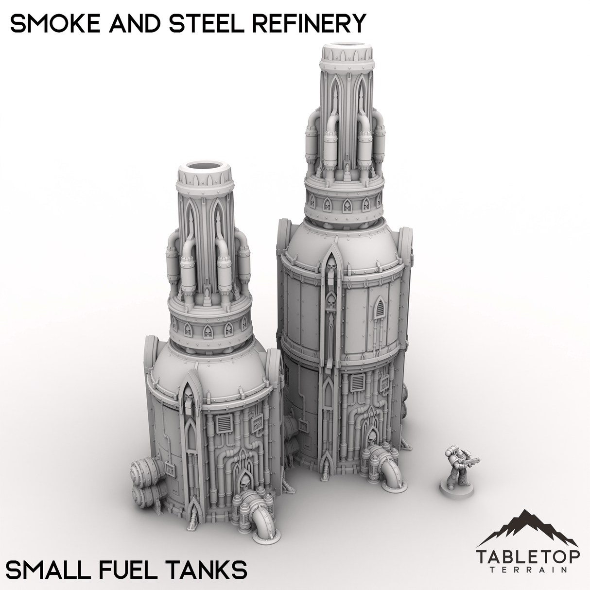 Tabletop Terrain Terrain 28/32mm / Small Fuel Tanks Smoke and Steel Refinery