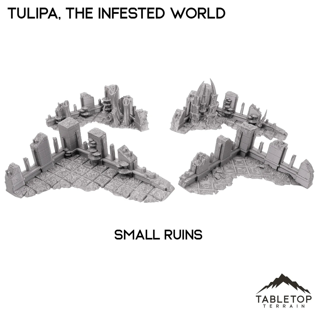 Tabletop Terrain Terrain 28/32mm / Small Ruins Tulipa, The Infested World