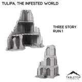 Tabletop Terrain Terrain 28/32mm / Three Story Ruin 1 Tulipa, The Infested World