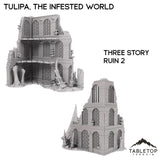 Tabletop Terrain Terrain 28/32mm / Three Story Ruin 2 Tulipa, The Infested World