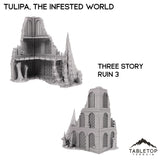 Tabletop Terrain Terrain 28/32mm / Three Story Ruin 3 Tulipa, The Infested World