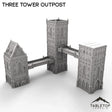 Tabletop Terrain Terrain 28/32mm Three Tower Outpost- Caelum Turrim #3