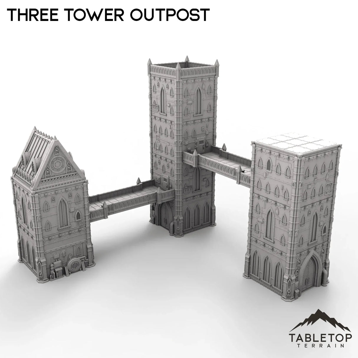 Tabletop Terrain Terrain 28/32mm Three Tower Outpost- Caelum Turrim #3