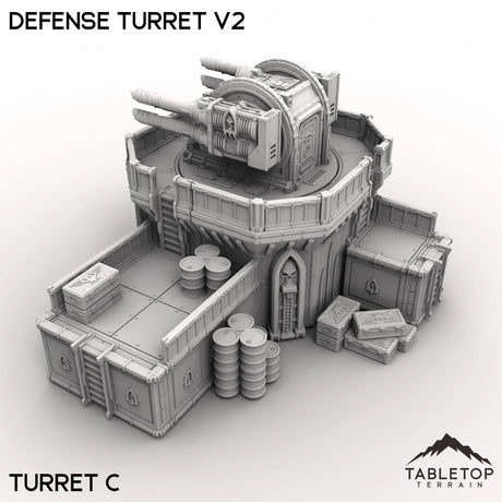 Tabletop Terrain Terrain 28/32mm / Turret C Defense Turret V2