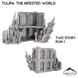 Tabletop Terrain Terrain 28/32mm / Two Story Ruin 1 Tulipa, The Infested World