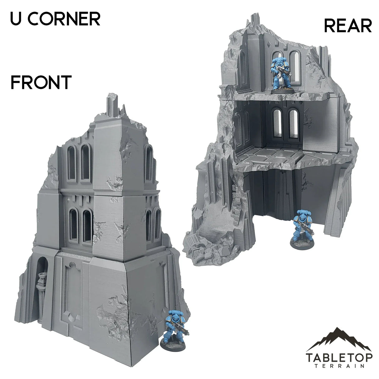 Tabletop Terrain Terrain 28/32mm / U Corner Krotone in Flames