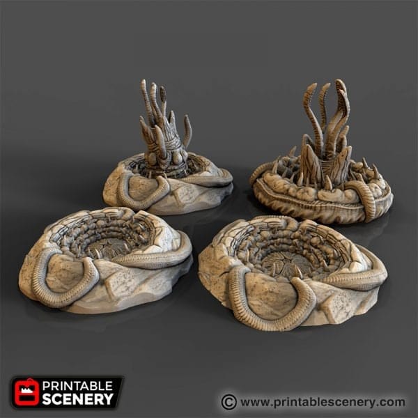 Tabletop Terrain Terrain 28mm / Full Set (all 3) Overstock - Sarlacc Pit - Star Wars Legion Terrain