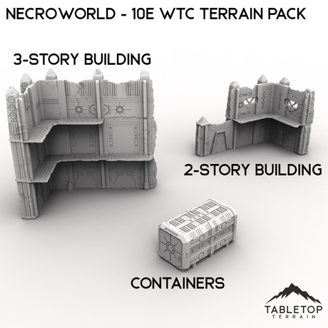 Tabletop Terrain Terrain 3-Story Ruins NecroWorld - 10e WTC Terrain Pack