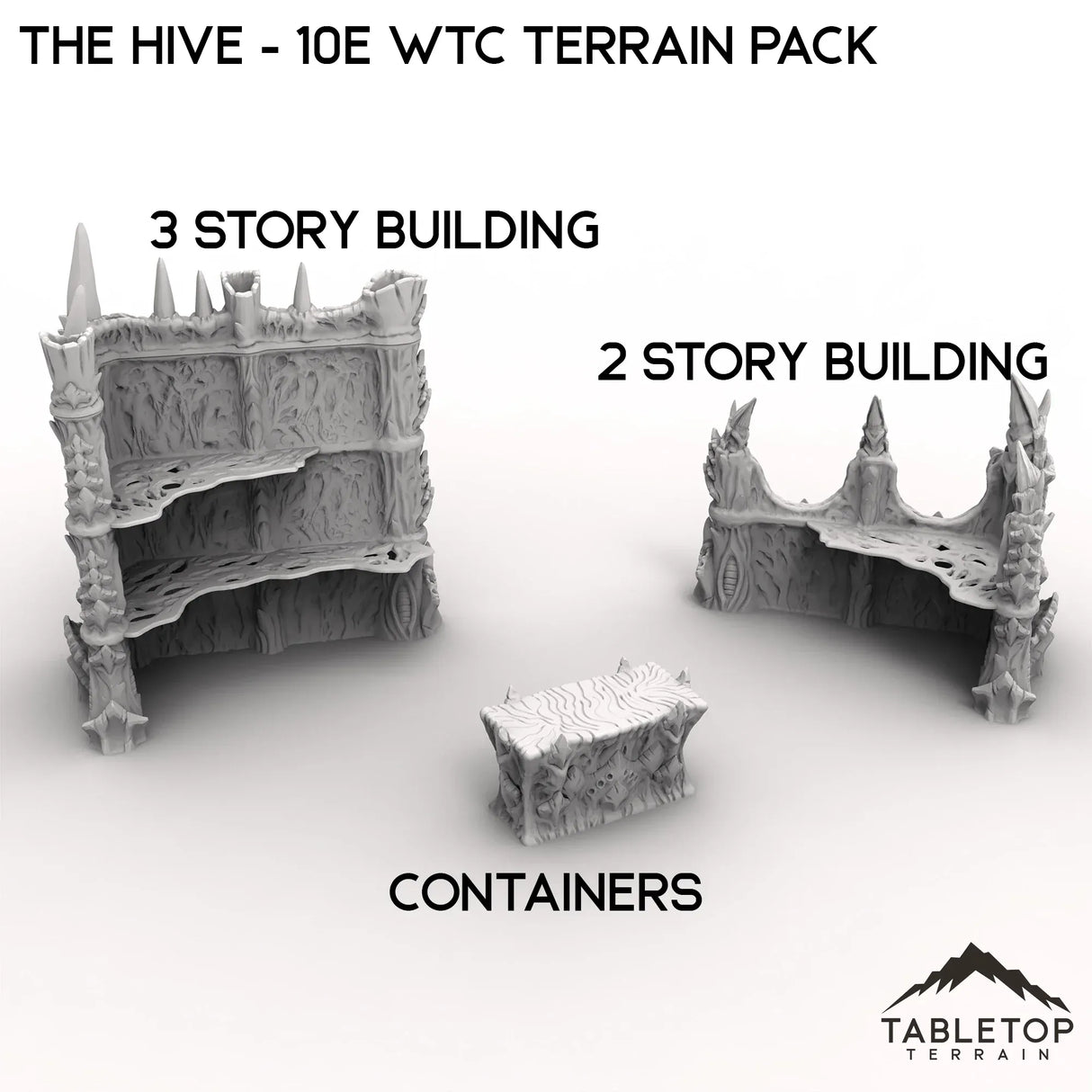 Tabletop Terrain Terrain 3-Story Ruins The Hive - WTC compatible Terrain Pack