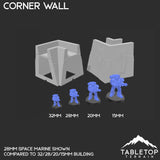 Tabletop Terrain Terrain 32mm / 90 Degree Corner Slumbering Machines Tombcity Wall Builder