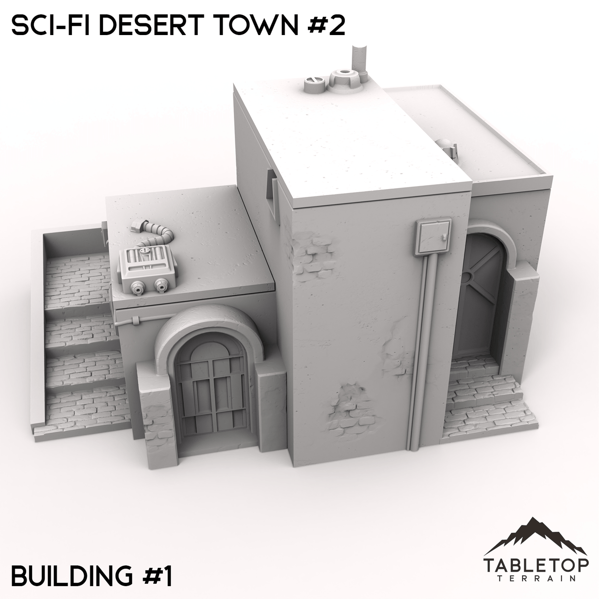 Tabletop Terrain Terrain 32mm / Building 1 Sci-Fi Desert Town #2