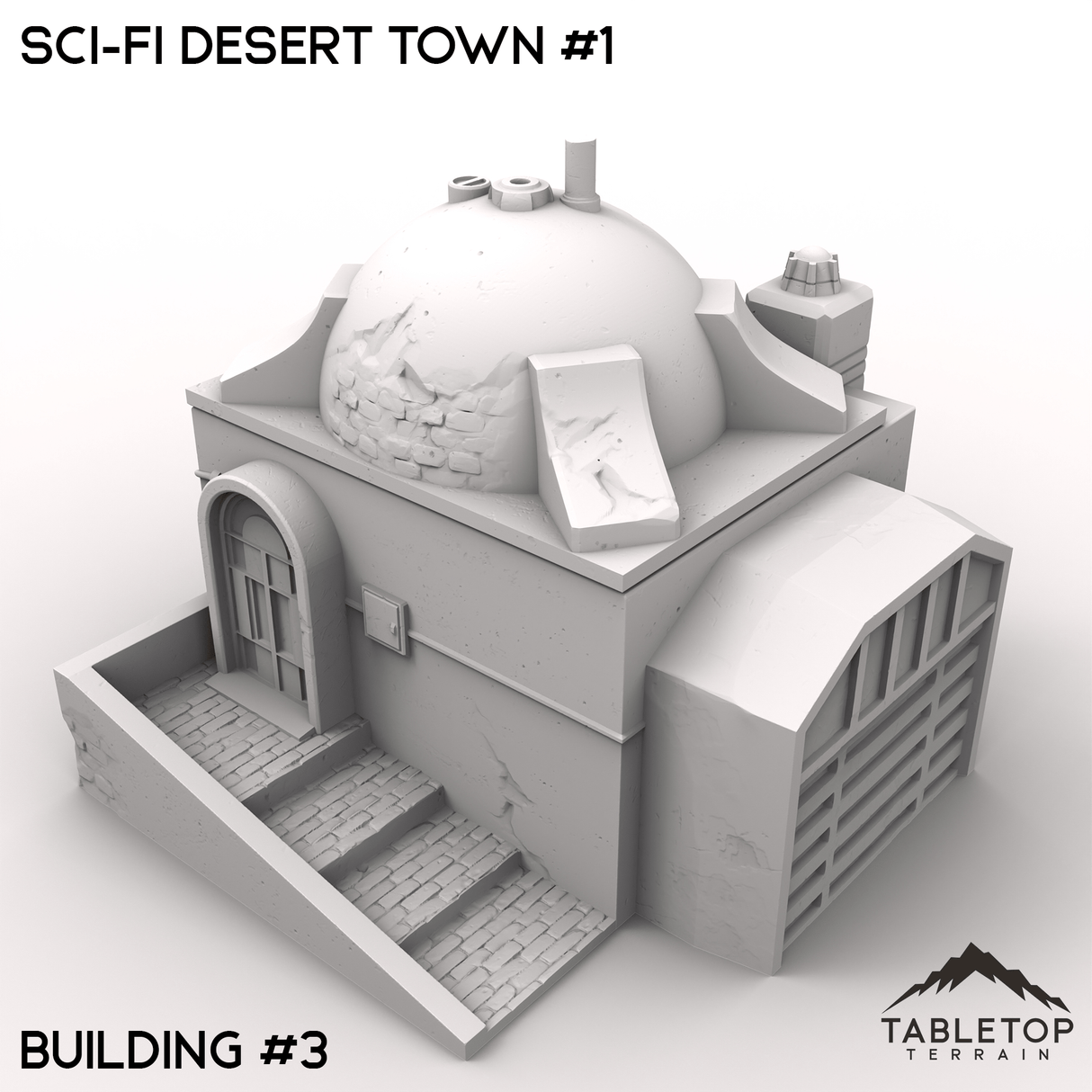 Tabletop Terrain Terrain 32mm / Building 3 Sci-Fi Desert Town #1