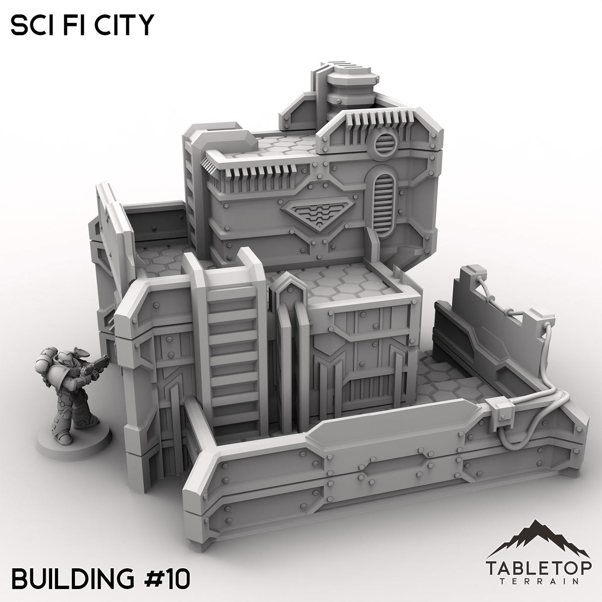 Tabletop Terrain Terrain 32mm / Building 6 Sci Fi City