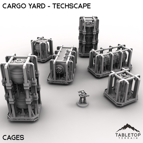 Tabletop Terrain Terrain 32mm / Cages Cargo Yard - Techscape