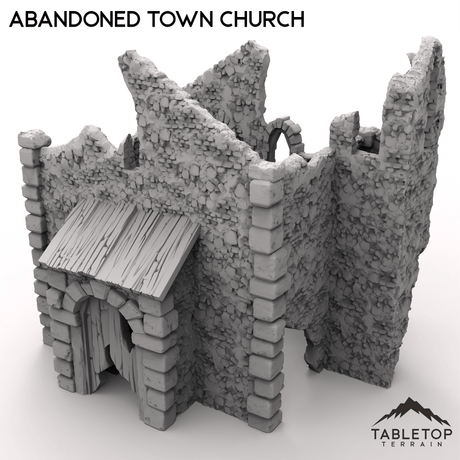 Tabletop Terrain Terrain 32mm / Church Abandoned Town