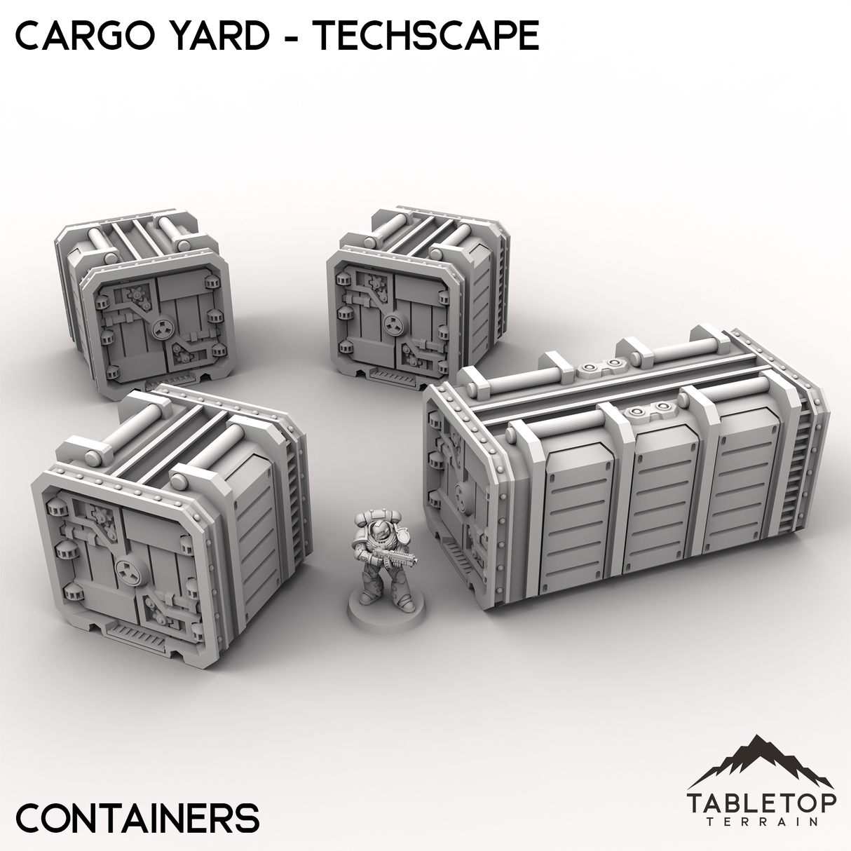 Tabletop Terrain Terrain 32mm / Containers Cargo Yard - Techscape