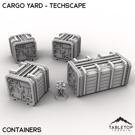 Tabletop Terrain Terrain 32mm / Containers Cargo Yard - Techscape