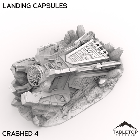 Tabletop Terrain Terrain 32mm / Crashed Capsule 4 Landing Capsules