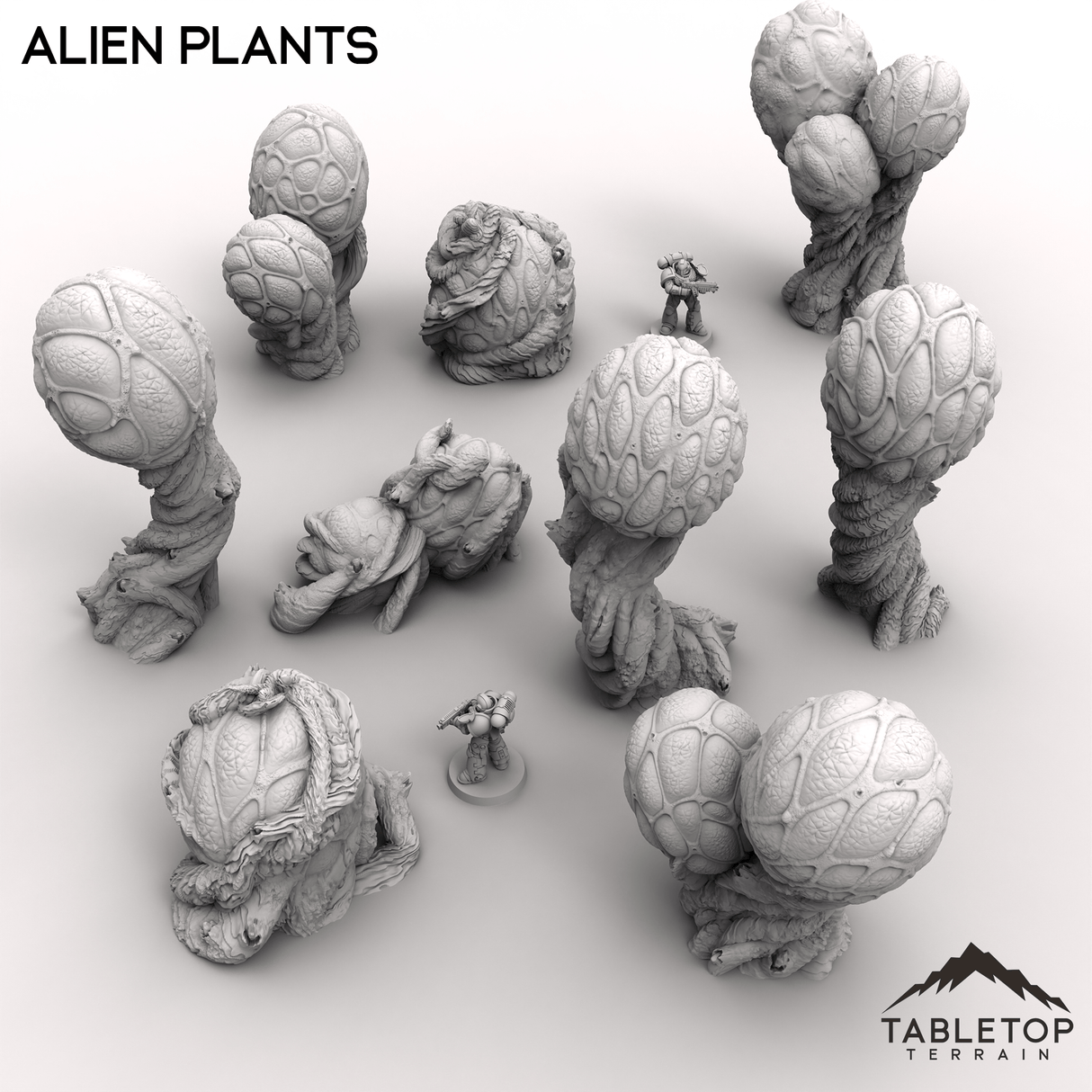 Tabletop Terrain Terrain 32mm / Full set Alien Plants