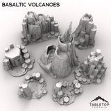 Tabletop Terrain Terrain 32mm / Full set Basaltic Volcanoes