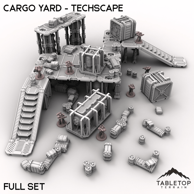 Tabletop Terrain Terrain 32mm / Full Set Cargo Yard - Techscape