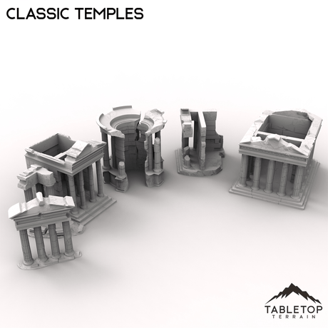 Tabletop Terrain Terrain 32mm / Full set Classic Temples