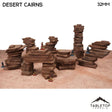 Tabletop Terrain Terrain 32mm / Full Set Desert Cairns