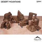 Tabletop Terrain Terrain 32mm / Full set Desert Mountains