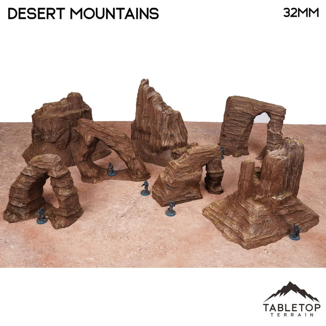 Tabletop Terrain Terrain 32mm / Full set Desert Mountains