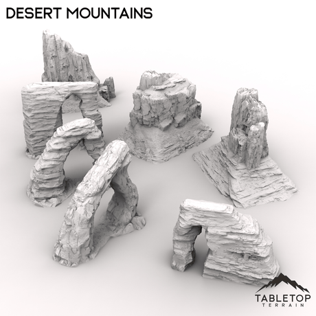 Tabletop Terrain Terrain 32mm / Full set Desert Mountains