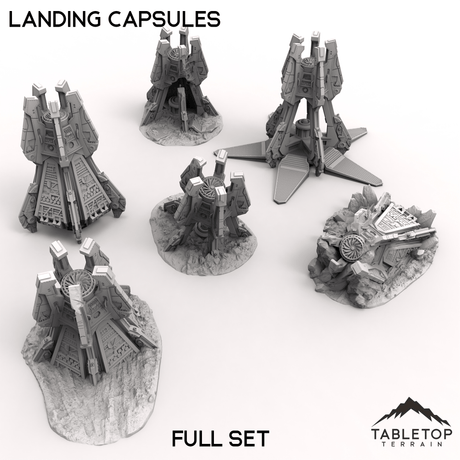 Tabletop Terrain Terrain 32mm / Full set Landing Capsules