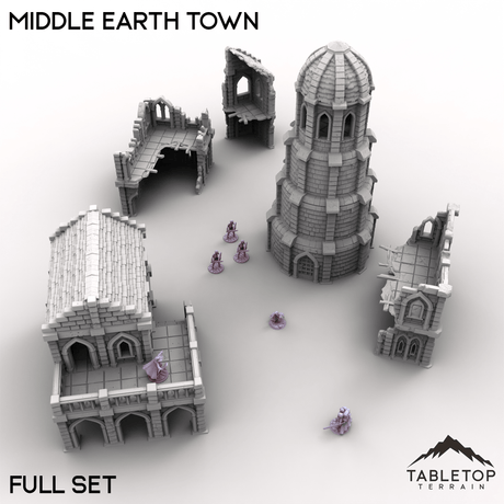 Tabletop Terrain Terrain 32mm / Full Set Middle Earth Town