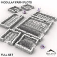 Tabletop Terrain Terrain 32mm / Full Set Modular Farm Plots